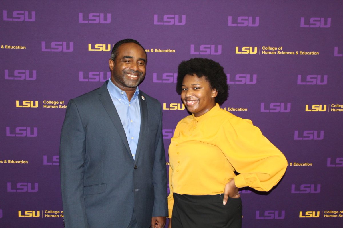 LSU Child &amp; Family Studies graduate, Miya Tate, was highlighted through the <a href="/LSUCHSE/">LSU CHSE</a> People Like Me Initiative. Tate is from Bogalusa and anticipates graduating in 2024 with a Master of Social Work and Public Health. Read more of Miya's story:
lsu.edu/chse/news/peop…