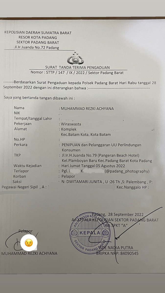 rezkiachyana's tweet photo. Ini adalah surat pengaduannya. https://t.co/GuWHtYWqcw