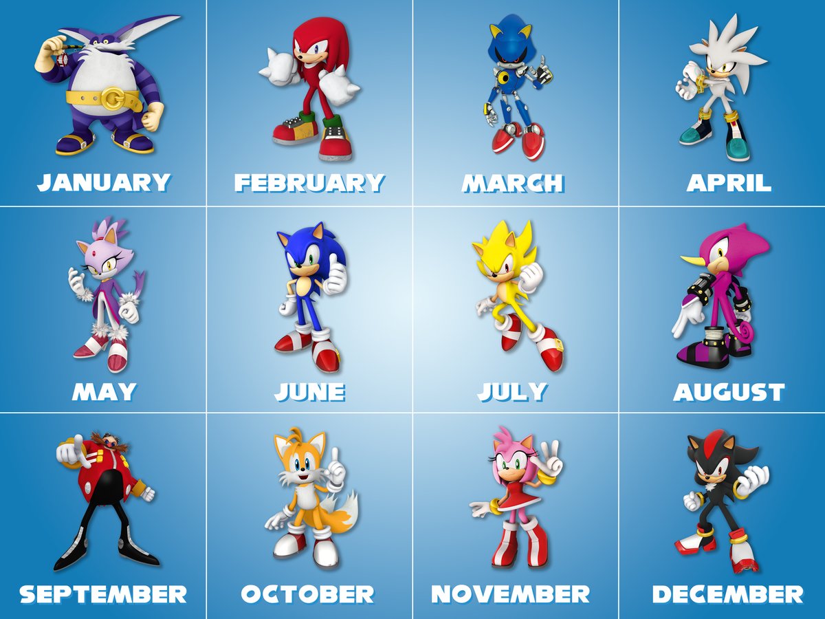 SEGA Shop Europe on X: Your birth month is your Sonic character