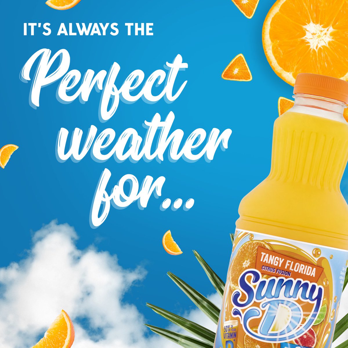 Come rain or shine it’s always the perfect weather to crack open some Sunny D. It’s packed with Vitamin C and only 20 calories per glass - making it a winner every time! 

Get yours in <a href="/Tesco/">Tesco</a> or <a href="/Asda/">Asda</a> today

#humpday #midweekvibes #wednesdaymood