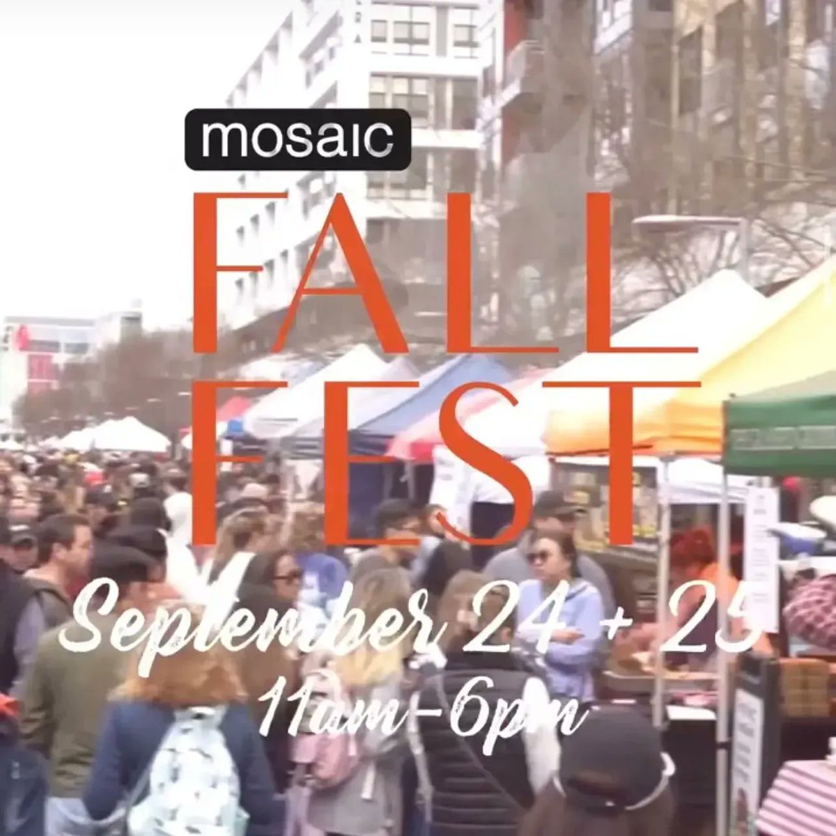 CelebrateFFX's tweet photo. Thanks to @mosaicdistrict for having us this weekend! We had a blast and if you missed us don't forget to check out our calendar for our upcoming events! https://t.co/GvkOBOOKk1
#mosaic #fallfest #fall #falldays #celebrate #celebratefall #AutumnVibes #fallvibes #fall2022 https://t.co/zCdU4oo3AQ