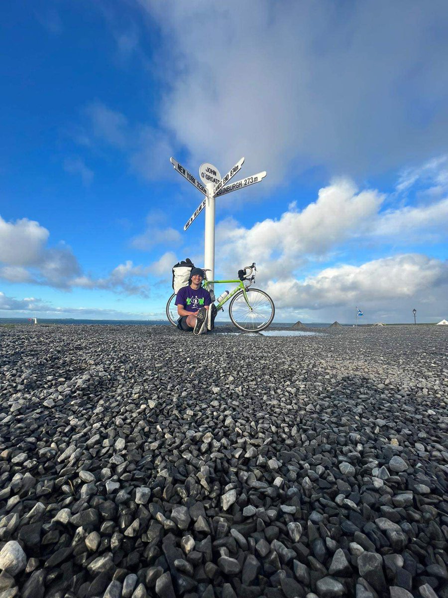 Jacob made it from Lands End to John o'Groats on his push bike and wildcamping last night.  We can't thank him enough for taking on such a mammoth challenge for Zellweger UK and all the PBD warriors.  Be more like Jacob is our new moto. #zellwegersyndrome