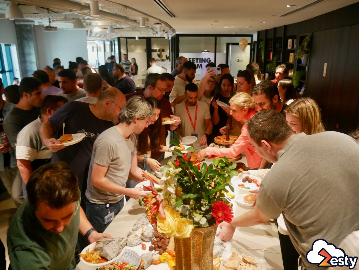 zesty_co's tweet photo. In celebration of the #RoshHashanah, we treated our #ZestyTeam to a delicious #lunch! ๐๐ฏ๐
Aside from the delicious food & drinks, each of our #Zesters received a special gift to help them get into the holiday spirit! ๐โจ
#Zesty #AWS #Cloud #DynamicCloudInfra #JewishNewYear https://t.co/Cl23UtlT6q