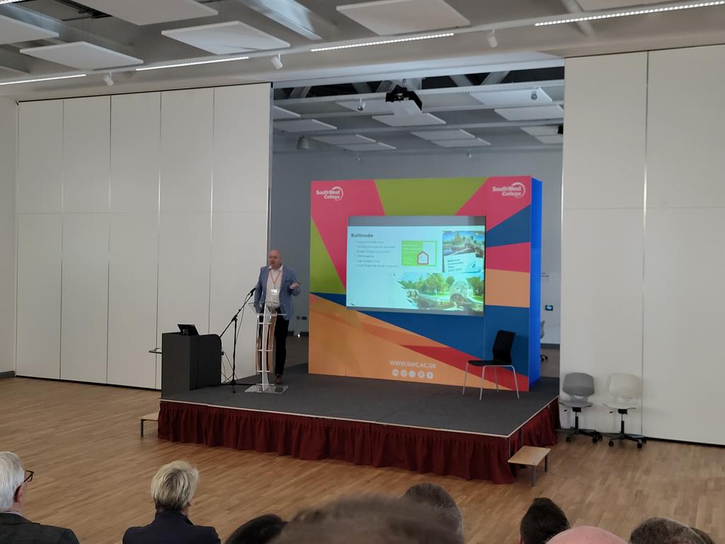 Dr. Barry McCarron Chairman of the Passive House Association of Ireland presenting on his own personal journey of retrofitting his home to the #Enerphit  standard at SWC Sustainability Conference in Enniskillen