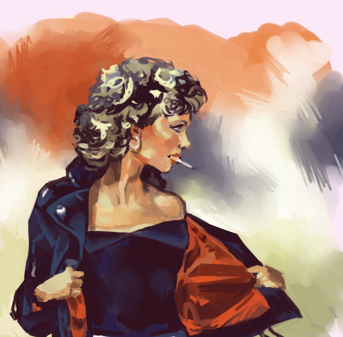 Un boceto de esta queen, era necesario ❤️ #OliviaNewtonJohn #Grease #digitalart