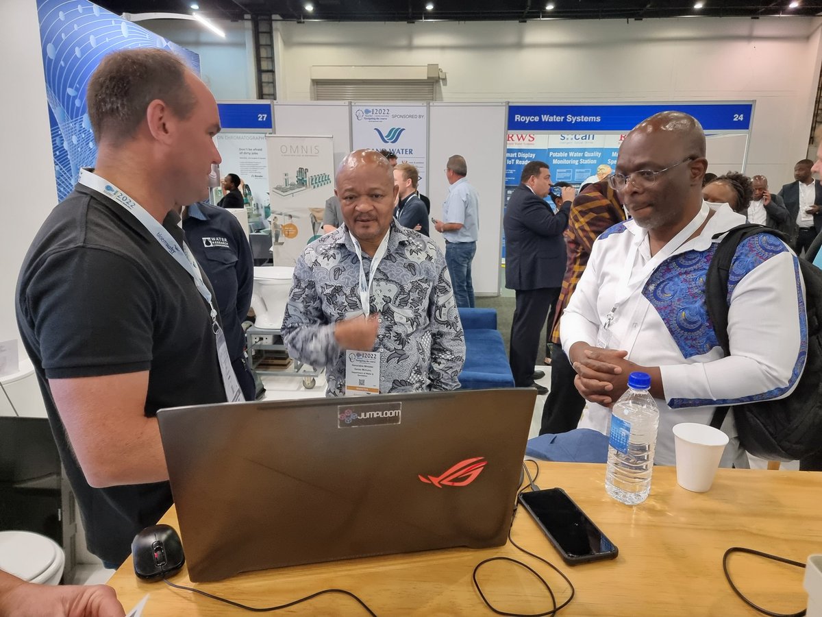 WaterResearchSA's tweet photo. The Minister has an appreciation for innovation. Thank you for passing through Minister @Senzo_Mchunu_ #wisa2022 #WaterExhibition https://t.co/3vwWIDe41O