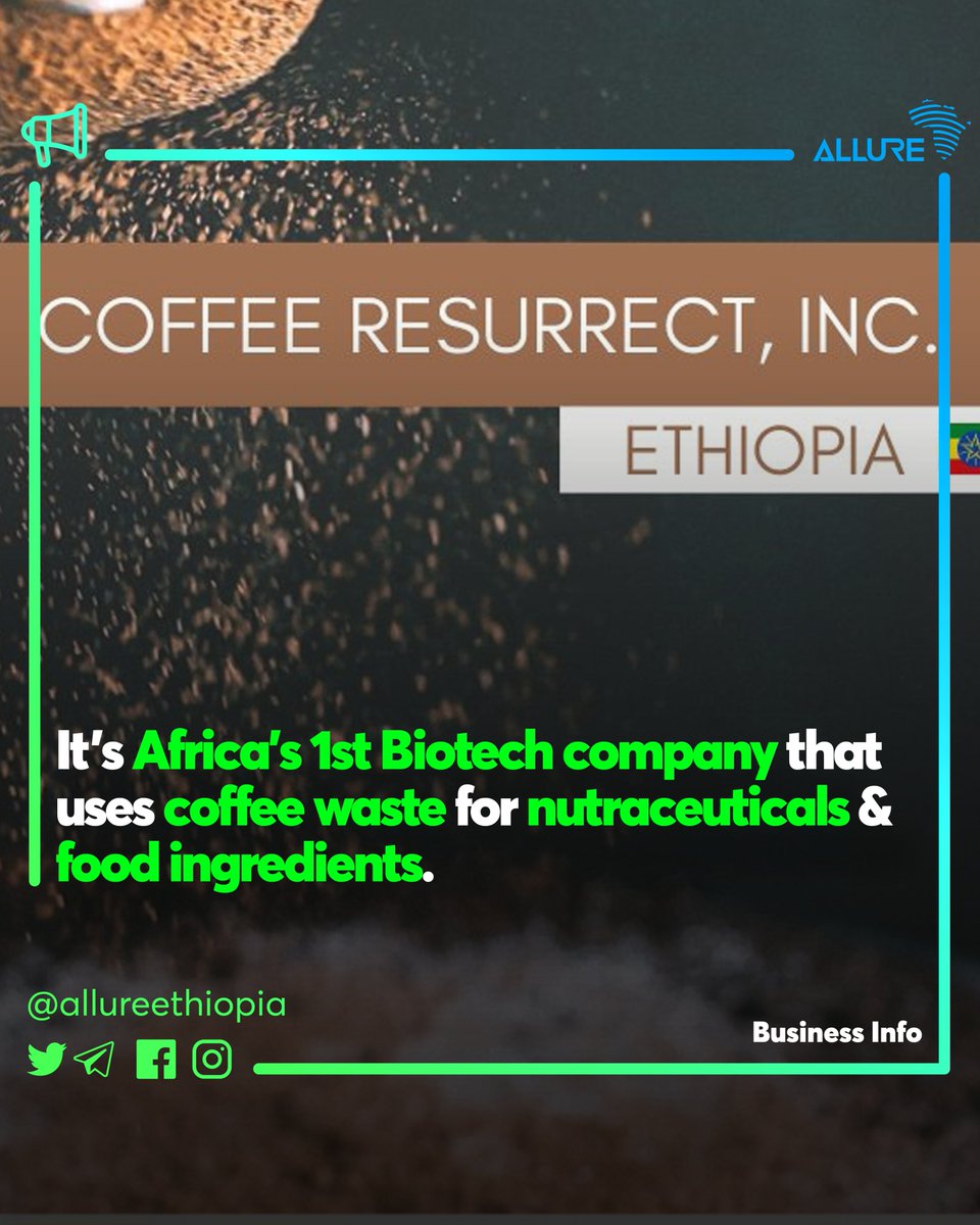 AllureEthiopia's tweet photo. Africa's first biotech company Ethiopian start- up Coffee Resurrect makes it to the top 30 UAE FoodTech Challenge.
Read more - https://t.co/4KTJ7BwguW
#Allurenews #CoffeeResurrect #Coffee #Ethiopian #UAE #FoodTech #Challenge #Biotech #Nutraceuticals #CoffeeWaste #Recycled https://t.co/zMi1FaxvQa