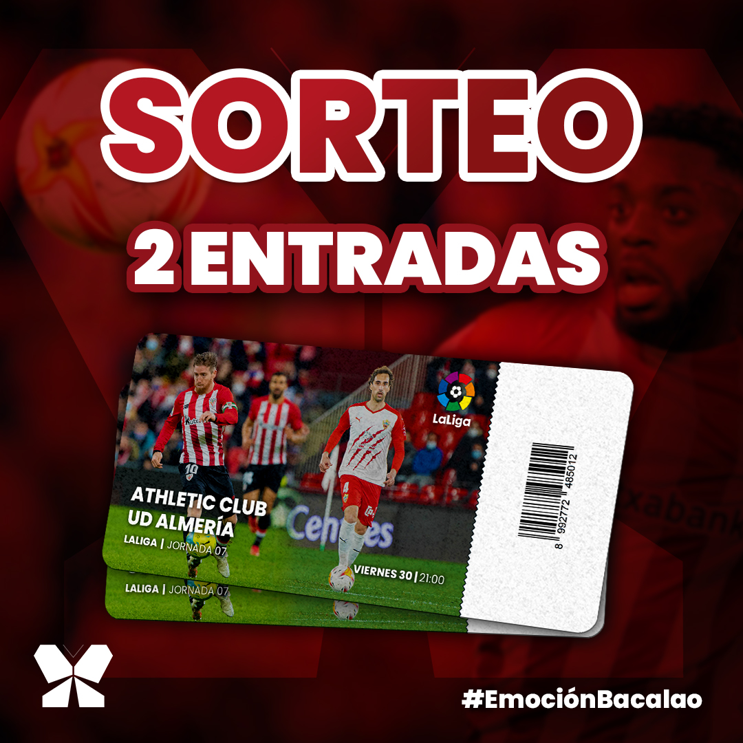 RadioPopular's tweet photo. 💥𝗦𝗢𝗥𝗧𝗘𝗢

¡Sorteamos 𝟮 𝗲𝗻𝘁𝗿𝗮𝗱𝗮𝘀 para San Mamés!

@AthleticClub 🆚 @U_D_Almeria

Requisitos:

1º Seguir a @RadioPopular
2º RT y FAV
3º Mencionar a 2 amig@s en comentarios

🔻Hasta este jueves (29/09/2022) a las 16:00

🦁#EmociónBacalao #AthleticClub #AthleticAlmería https://t.co/ahaMZ0s8ox