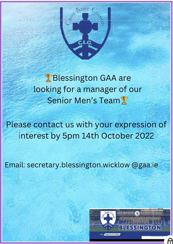 Blessington GAA & LGFA (@blessingtongaa) on Twitter photo  Blessington GAA & LGFA (@blessingtongaa) on Twitter photo