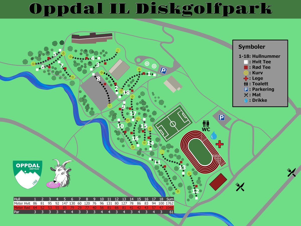 OppdalDiskgolf's tweet photo. Nye hull 11 har blitt åpnet. Her er oppdatert oversiktskart. #oppdal #diskgolf https://t.co/Guj8ahh38d