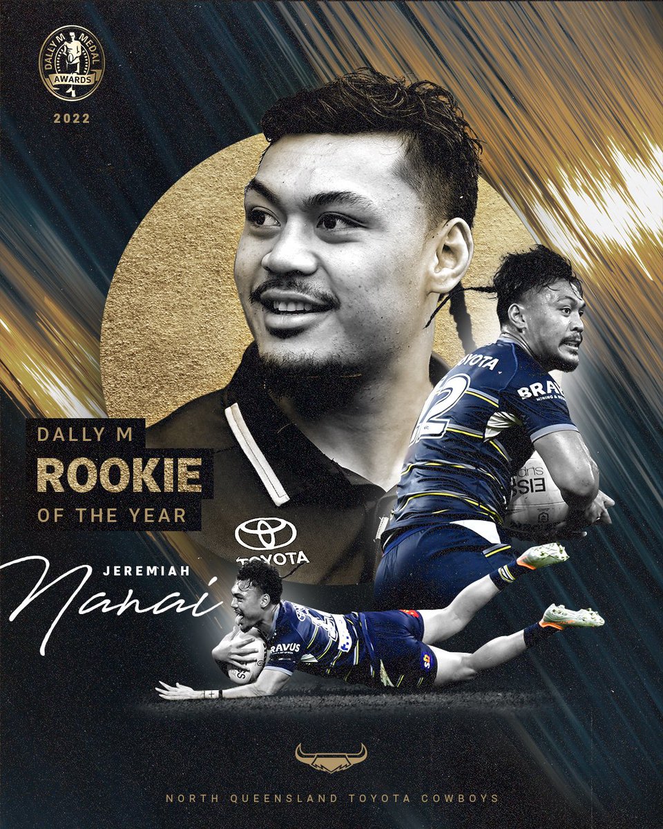 nthqldcowboys's tweet photo. Capping off an incredible 2022, Jeremiah wins the club's first-ever Dally M Rookie of the Year! https://t.co/0DXzPDLveA