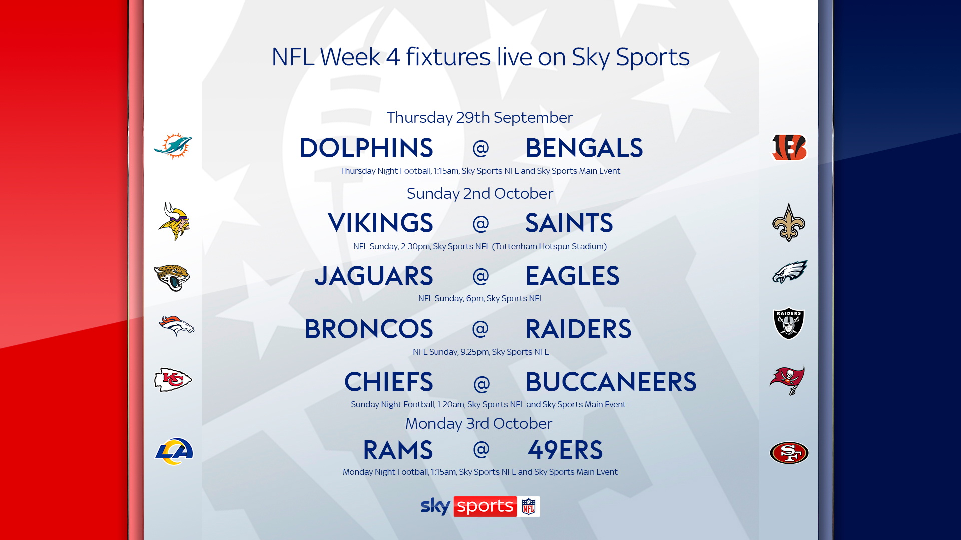 eagles fixtures nfl