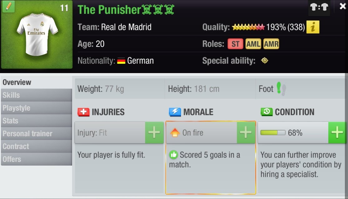 Win today in cup Semi finals. Congrats to all...  Thanks to my players Punisher☠️☠️☠️ with his 5 goals⚽ and Spiritual☣️☢️ #tactic_guru #spiritual_commander