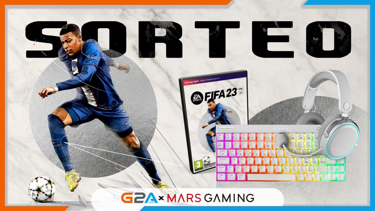 MarsGaming_'s tweet photo. ¡SORTEAZO! Llévate un pack de teclado + ratón Wireless (MKCLOUD + MHW) y el nuevo FIFA23, Síguenos a nosotros y a G2A y dale RT a este twit para participar. Mucha suerte a todos.

EA sports it's in the game

⭕ Seguir a @G2A_ES
⭕ Seguir a @MarsGaming_
⭕ Dar RT a este tuit https://t.co/eYm1Dt6Za6