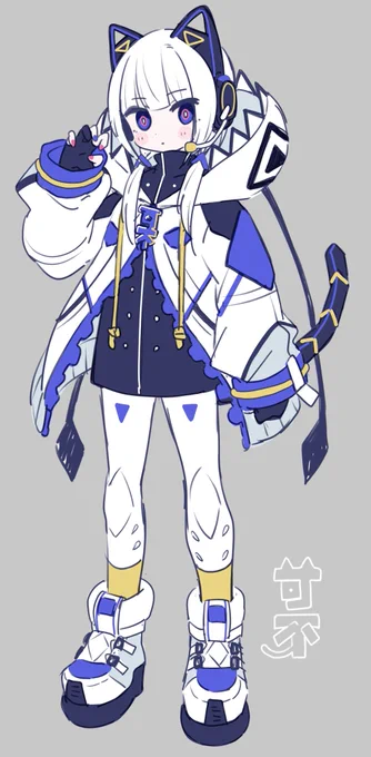 そしてそして・・・!こちら前回と今回イラスト担当させていただいたタケノコ少年さんの楽曲の衣装デザイン(アレンジ)です実際のイラストとは少々飾りが移動してたりなんなりしてますが・・・ ぜひぜひ楽曲と合わせて見てみてね〜〜   