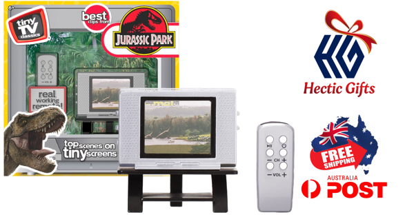 HecticGifts's tweet photo. Get ready to watch JURASSIC PARK like never before - on the TINIEST TV!

https://t.co/02YQ0kiNTQ

#New #HecticGifts #BasicFun #TinyTVClassics #MinatureTV #JurassicPark #TopScenesOnTinyScreens #ShortClips #Movies #Collectible #FreeShipping #AustraliaWide #FastShipping https://t.co/UDXZyfy5DF