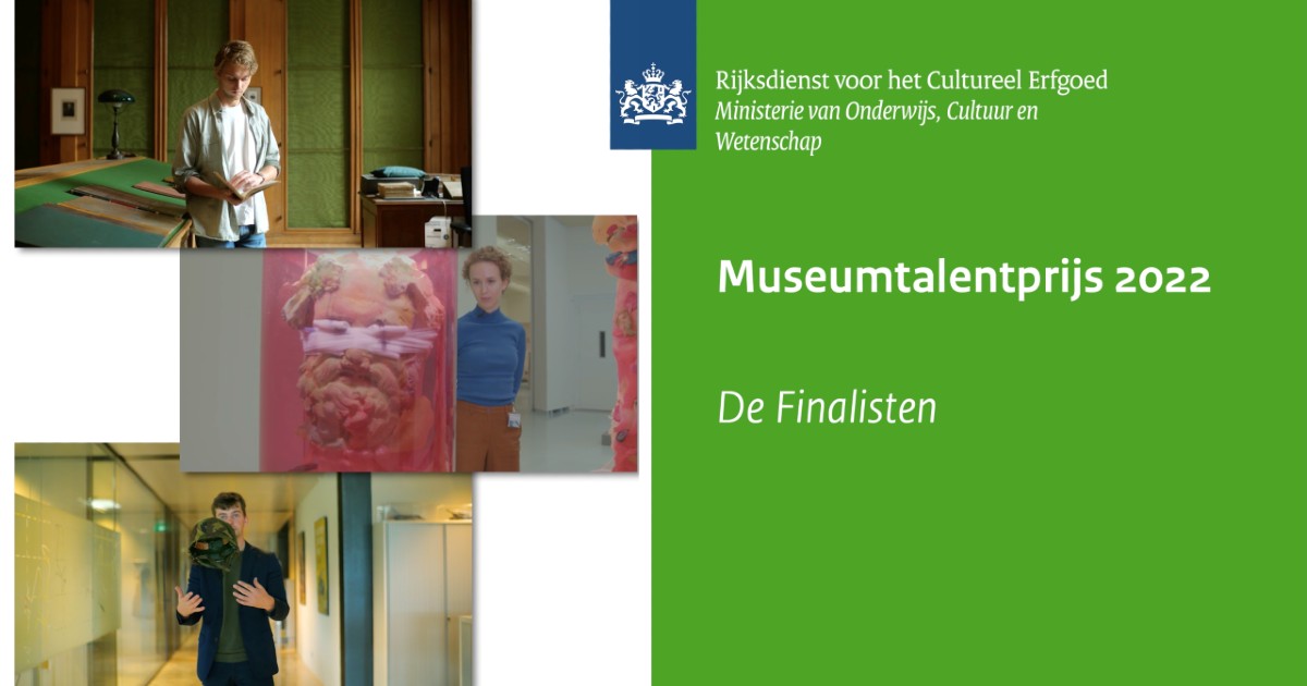 RCE_erfgoed's tweet photo. Hier zijn ze dan, de drie finalisten van de Museumtalentprijs 2022! In deze trailer stellen Tijmen Dokter, Marie Stel en Tim de Zeeuw zich voor. De uitreiking van de prijs is op 6/10 tijdens #Museumcongres. 
📹>>https://t.co/rvvwJ6APYa https://t.co/RqEjlrjPgS