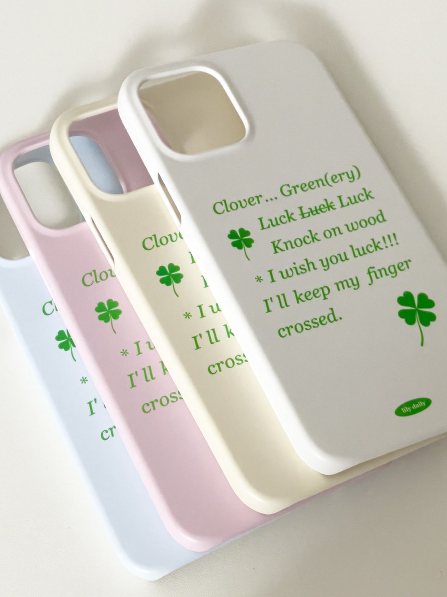 lilydaily_'s tweet photo. #RT 🍀 : Lucky charm series, Open!!
⠀
#RT추첨 2분께 Lucky charm series 선물꾸러미를 보내드립니다🫶🏻
⠀
올해 행운을 주제로 한 케이스는 이번 시리즈가 마지막이에요! 스토어에 여러 가지 제품들이 많으니 놀러 오세요☺️
⠀
🔗 https://t.co/Ref9sZO9pK

🔽 https://t.co/ekSyiFD11T
