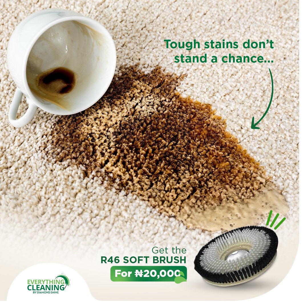 EcleaningNG's tweet photo. With the R46 Soft brush, it is hardly ever a contest because tough stains don’t and can’t stand a chance.
Try this equipment and see the changes for yourself.
Make enquiries? Send us a DM or give us a call on 0901 808 6509
#EverythingCleaning #CleaningProfessionals https://t.co/ltoC92Ufrg