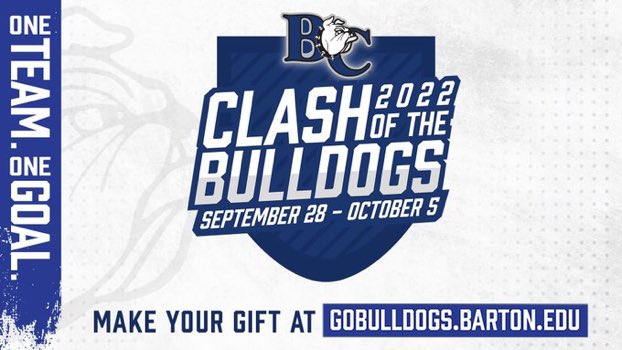 Clash of the Bulldogs Week starts today! Please consider giving to our Barton Baseball Men! 

gobulldogs.barton.edu/campaigns/base…