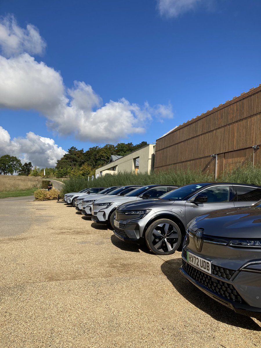 Set-up and ready to go for the first day of the Renault Megane E-Tech Electric Press Launch! Three driving sessions, two days and one award winning car. And we’re off… 🚘😁