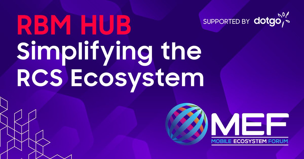 DOTGO's tweet photo. Invited by MEF, Dotgo with Google and Orange, explain how Dotgo's RBM Hub can simplify the complex RCS ecosystem, facilitating easy RBM deployment and monetization for aggregators. Click here to watch the webinar: https://t.co/LIA7oJtAPN
 
#RBM #Google #GrowWithDotgo https://t.co/cKs9lbDUOQ