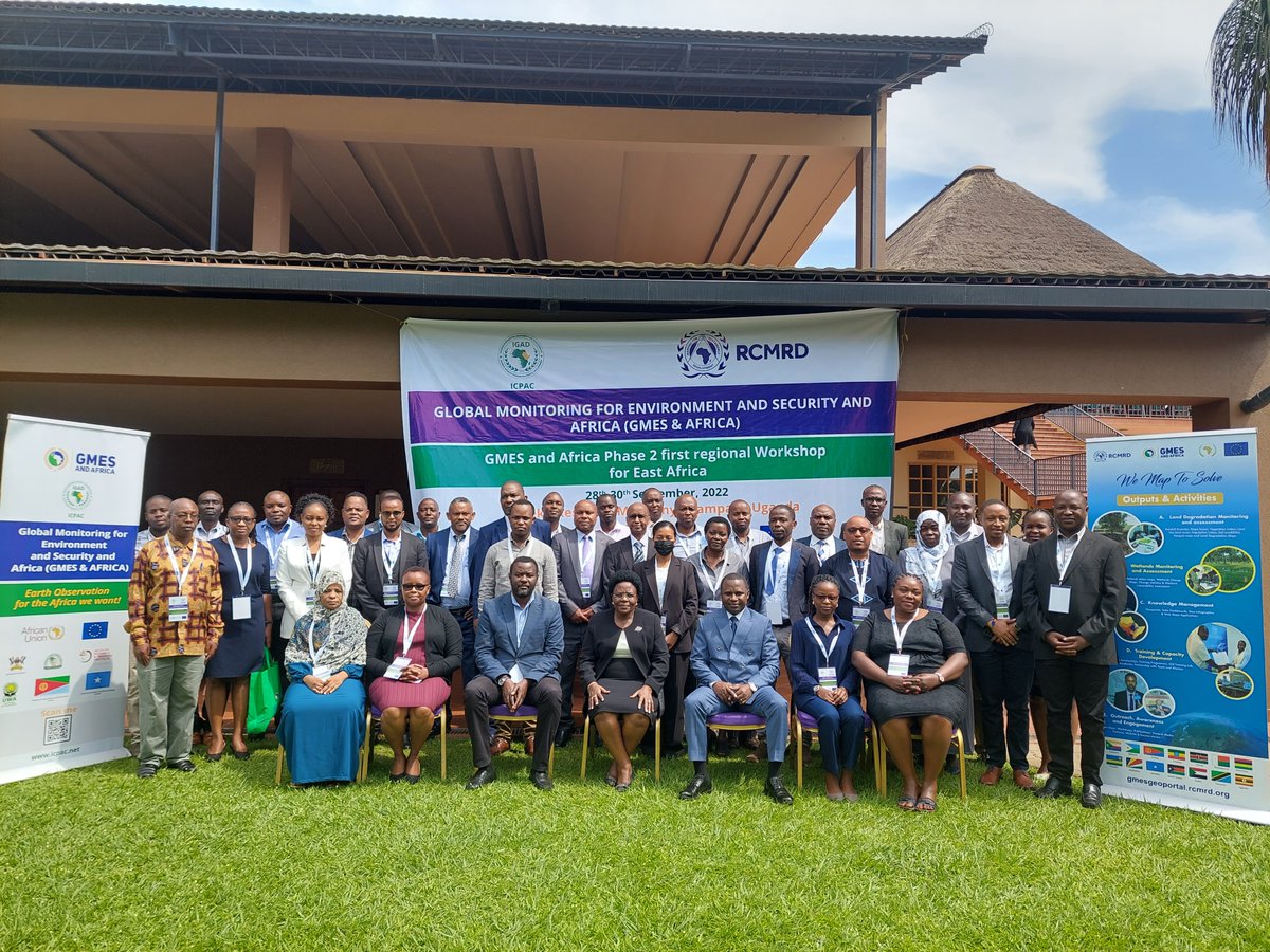 ICPAC_GMES's tweet photo. @icpac_igad &amp; @RCMRD_ are jointly holding the 1st regional workshop of phase II of the #GMES &amp; Africa project. The two consortia are engaging partners &amp; stakeholders on their needs on #EO data &amp; developed services so as to enhance &amp; harmonize activities of common interest
#EO https://t.co/3FbVoAr8XH