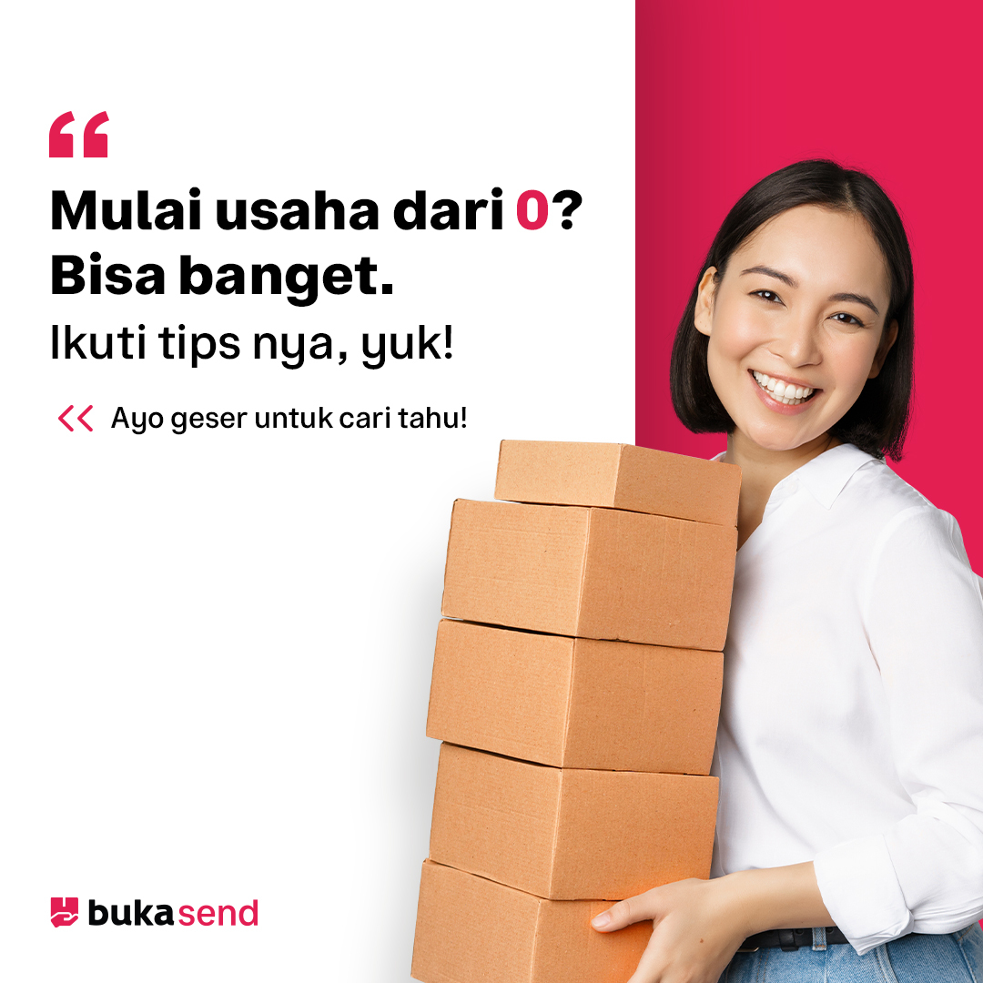 bukasend's tweet photo. Dimulai dari 0 ya! Tetap semangat melewati rintangan yang ada๐ค #BebasHambatan #tipsusaha #tipsjualan #tipsUMKM https://t.co/Vb4dHpJMdc