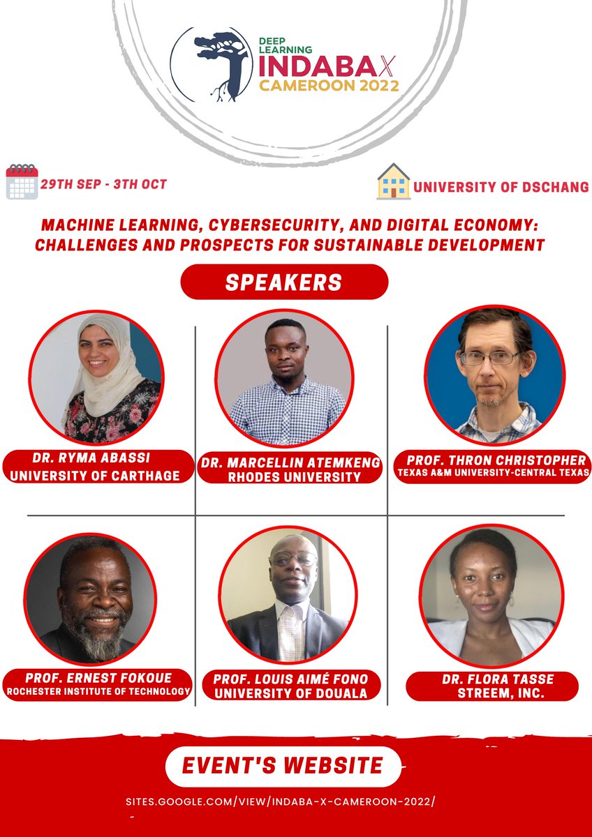 From Thursday, September 29th, 2022, to Monday, October 3rd, 2022 IndabaX Cameroon will be held at the University of Dschang under the theme "Machine Learning Cyber security, and Digital Economy: challenges and prospects for sustainable development".