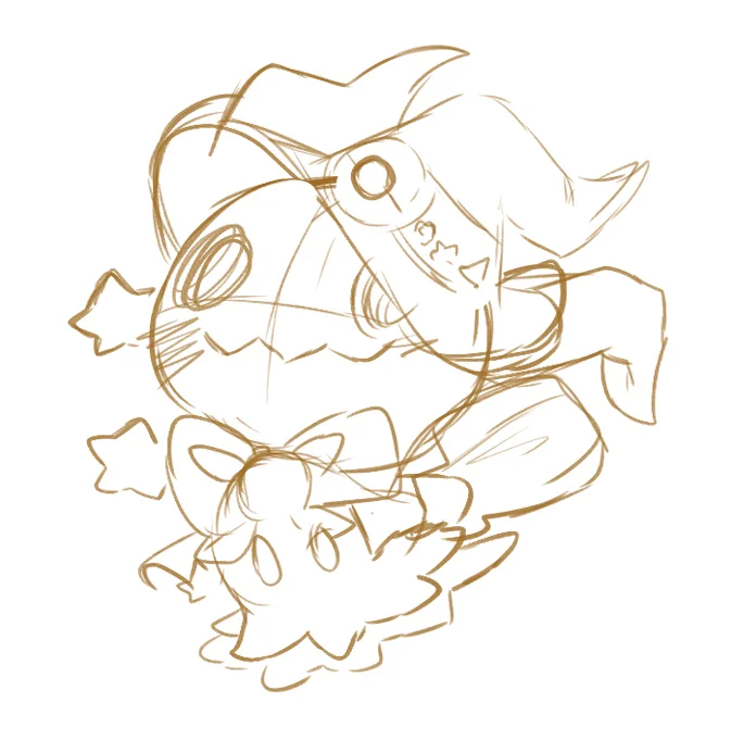 erased later- aqui teneis bocetito del mimikyu bruja 