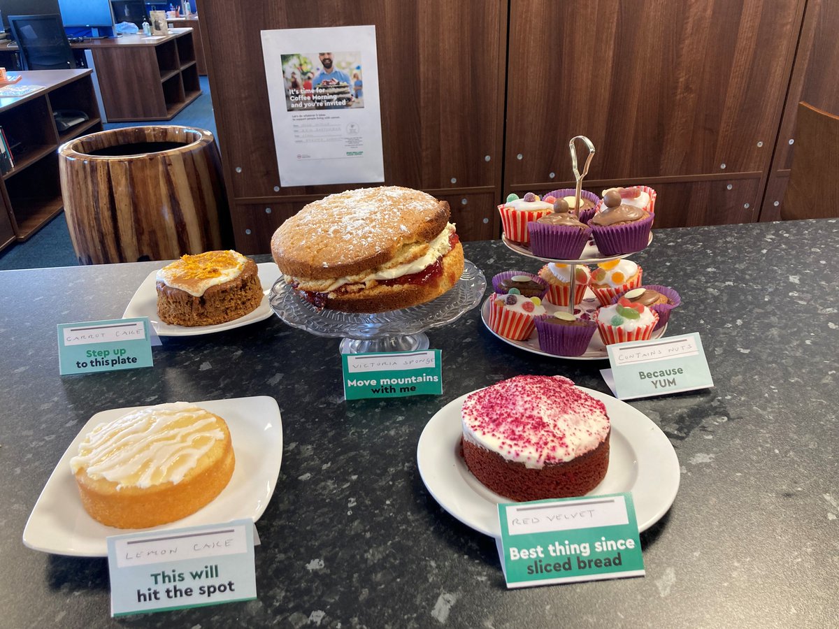 stocalfe's tweet photo. Take a look at the cakes our staff brought in today to do our bit for @macmillancancer  by joining in with #worldsbiggestcoffeemorning
#stocalfe #accidentmanagement #charity #EmployeeEngagement https://t.co/Mqg58u2U0V
