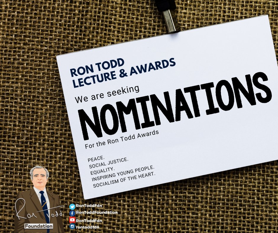 RonToddFdn's tweet photo. Nominations open next week for the Ron Todd Awards - all you need to do is send an email - with why you think your person is extra-ordinary! #GetNominating https://t.co/dCzjk6yeYx