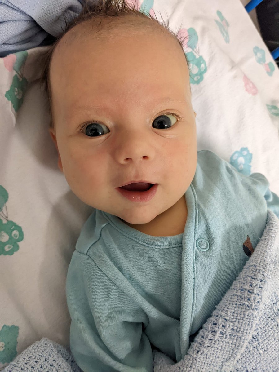 BenOxlade1's tweet photo. Already happy to see mummy and nanny this morning!

Unfortunately his jaundice looks to have got worse overnight, so he won't be having his day release home today until we've got to the bottom of it. But I'm sure he'll still have plenty of fun and smiles with mummy and nanny! https://t.co/gnBQj2YT98
