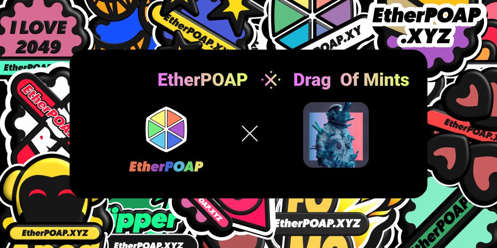 @DragOfMints  X <a href="/EtherPOAP/">EtherPOAP</a> Collab.!

5x WL of <a href="/EtherPOAP/">EtherPOAP</a> Round 2!
To claim Credential for free, and participate in 30 ETH giveaway!！

To Enter:
✅ 💗, RT, Tag 3 friends
✅ Follow @DragOfMints &amp; <a href="/EtherPOAP/">EtherPOAP</a>

End in 48hrs!
For more Credentials Join discord.gg/etherpoap