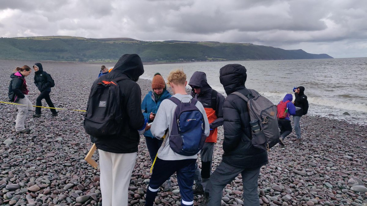 rsgeography's tweet photo. This week our Y13 geographers are out on their fieldtrip collecting data for their NEA investigations in Porlock Bay and Minehead #Geography https://t.co/nuHfpAJ1N4