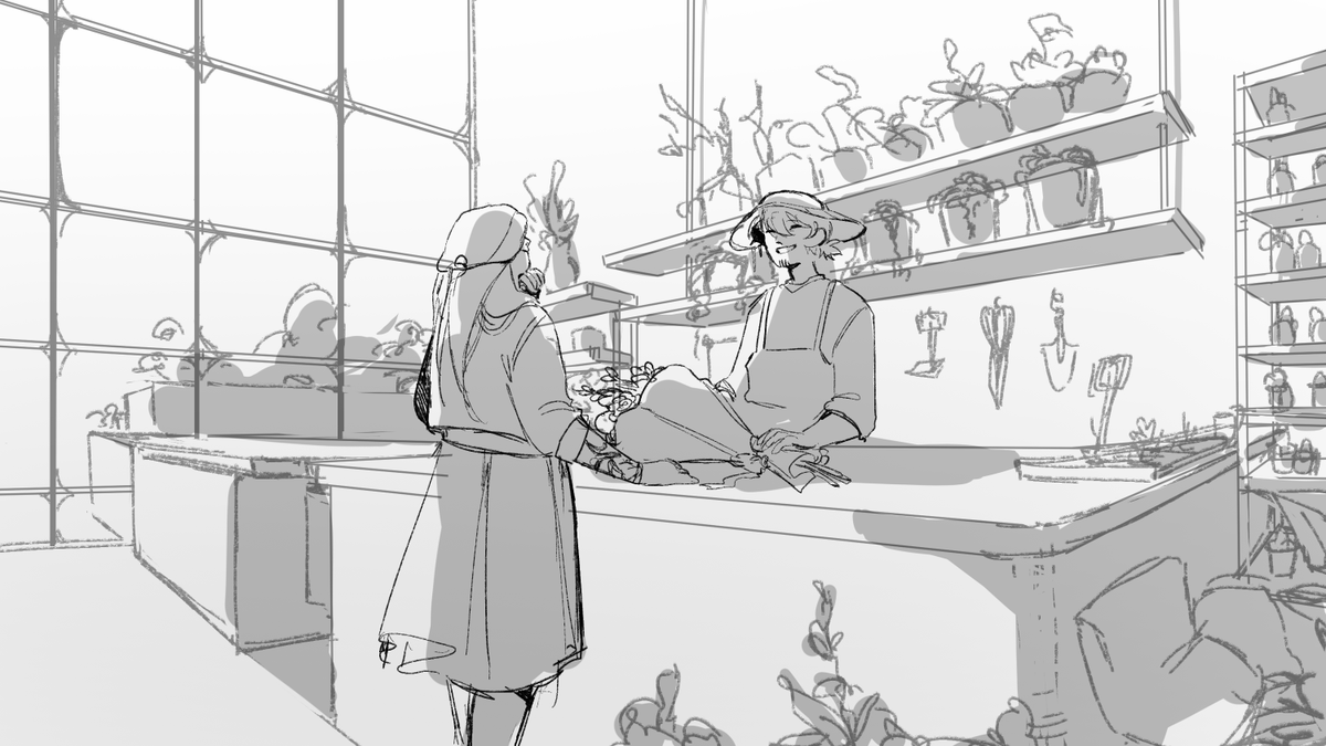 sketch from that one phistin florist x tattoo artist au i had a while back 