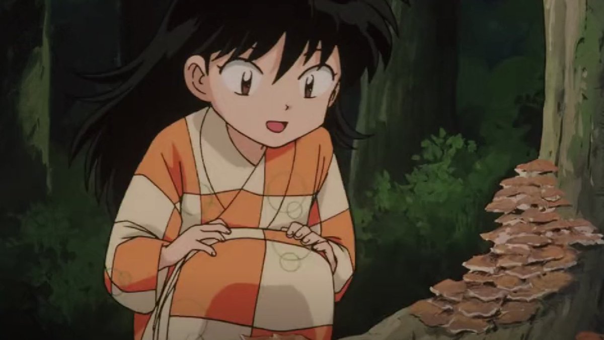 rintowasetsu's tweet photo. You won't ever see anyone more excited than her over mushrooms 🧡

#SessRin #半妖の夜叉姫 #殺りん #犬夜叉 #Rin https://t.co/1RUOyGWf7A
