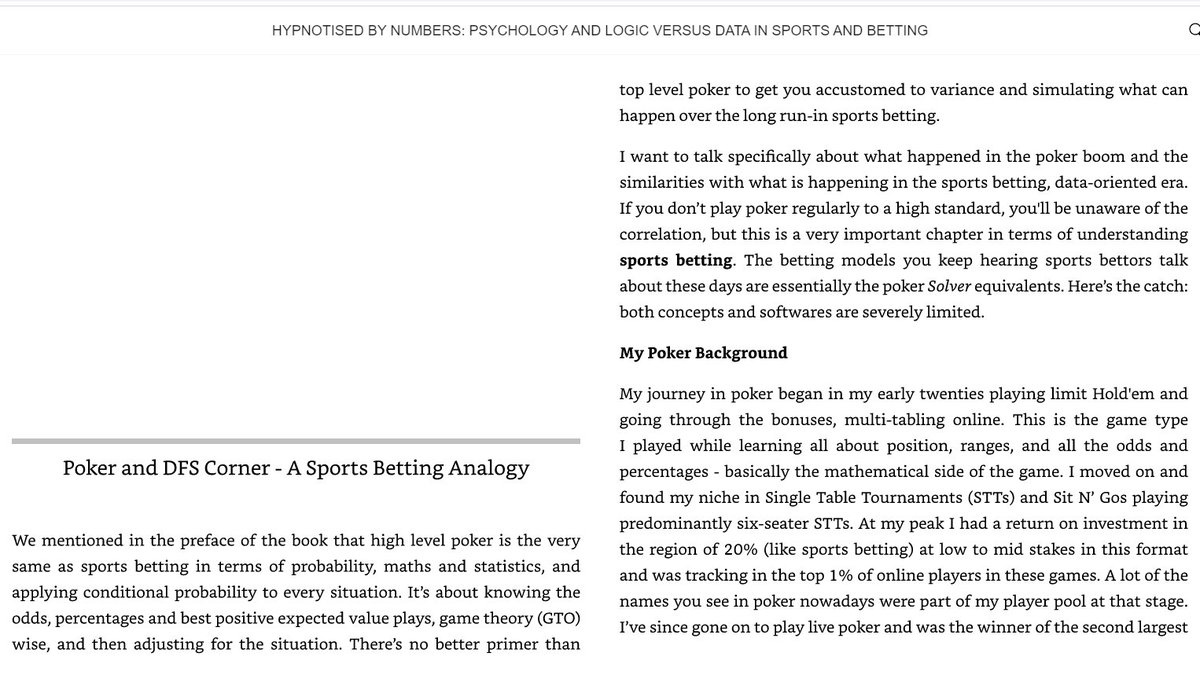 BNGolfAnalysis's tweet photo. You could say poker is where I really learned all about variance, expected value, applying probability theory and betting from a decisions perspective.... here's some of my poker background

Buy the HBN📓in various formats @SharpBettorsPro shop here: https://t.co/thOw3eZOmd https://t.co/rS4qCCx3C2