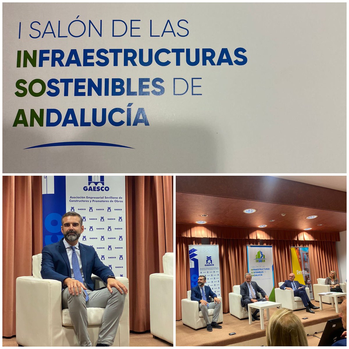 AnsemacAND's tweet photo. Hoy asistimos a la presentación de   #ISOAN en @fibesevilla Gracias @GAESCOSEVILLA Una buena iniciativa y necesario salón. Las #Infraestructuras #sostenibles son claves en la lucha contra el #cambioclimático y son la base de las ciudades del futuro. https://t.co/3pyQ5Cy5lZ