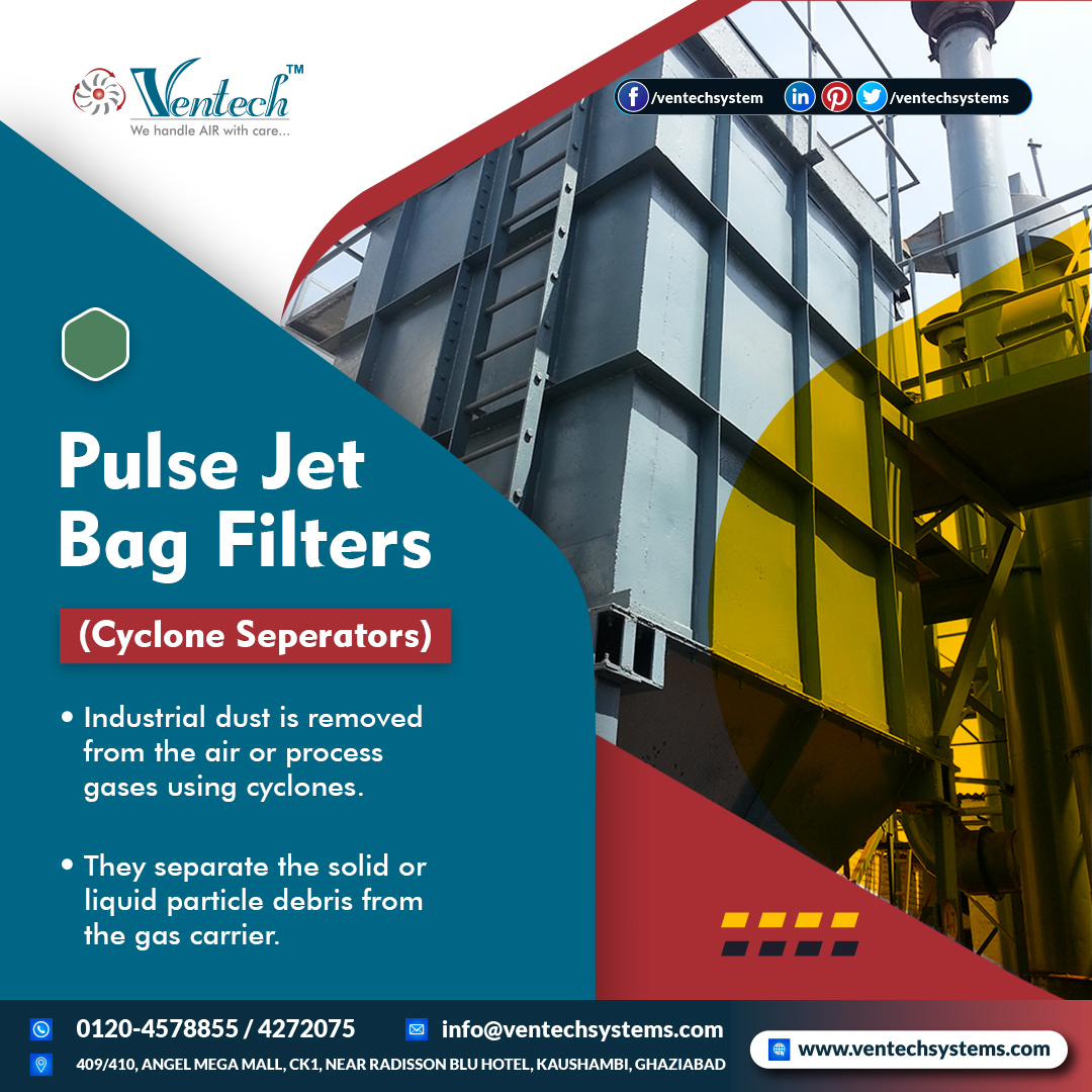 VentechSystems's tweet image. Cyclone Separators are a low-cost method of controlling particle pollution and recovering material. 
For more information, visit my site- ventechsystems.com/pulse-jet-bag-…
.
.
#RealDustSolutions #DustFiltration #PulseJetBagUnit #IndustrialFiltration #DustSolutions #PulseJetBagFilters