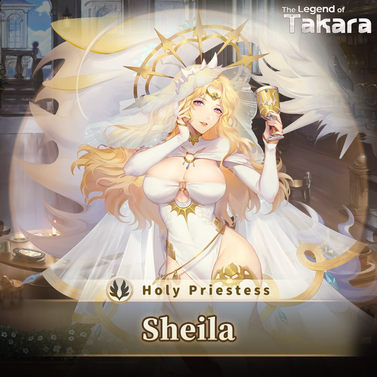 takaraLLD's tweet photo. Greetings, Adventurers!🌸

🍷Holy Priestess --- Sheila🧚‍♀️

" Like is to take, Love is to give.
I love him, that's the only answer. "

#TheLegendofTakara #Sheila
#RPG #cardgame #GameCharacter https://t.co/5bcqMAyvou