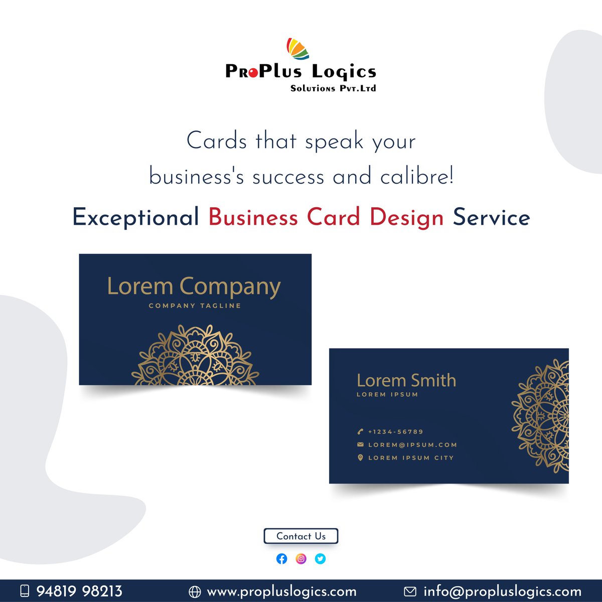 propluslogics's tweet photo. Visit here for the best business card design services.
Call Us Today!
.
.
.
#businesscard #businesscarddesign #businesscarddesigning #businesscarddesigner #visitingcard #visitingcarddesignservice #vistingcarddesign #proplus #digitalmarketing #digitalmarketingagency https://t.co/KtvL193ZD6