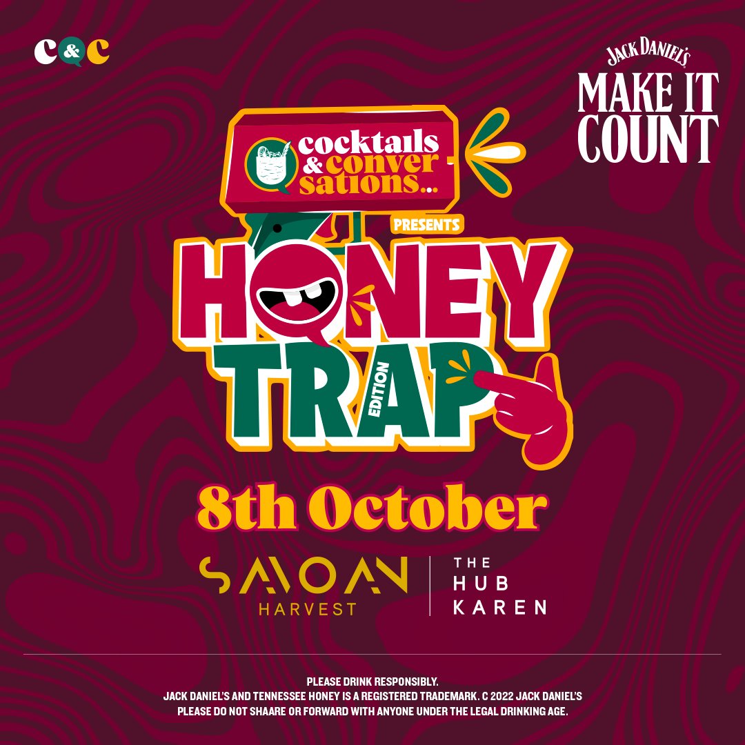 candc_ke's tweet photo. Yeah boi! The #HoneyTrapEdition is going down!
What does that entail? Games for 2 or more, and our cool new confession booth, where we will keep your truth secret 🤫
You coming through?
Sign up here - https://t.co/uXSdywjoQp https://t.co/8R7EQhhe0n