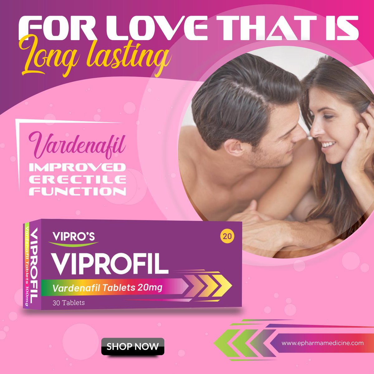 Viprofil vardenafil tablet 20mg buyonline. It is used to treat erectile dysfunction in men.
bit.ly/3ULGc3Z
#vardenafiltablet #vardenafilUSApharmacy #Edproducts