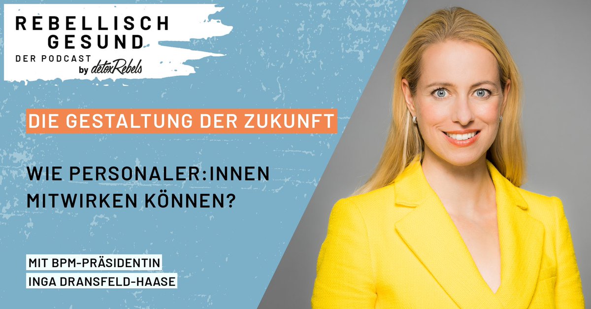 detoxrebels's tweet image. Kurz vor dem #PKM22 haben wir mit @IngaDransfeld über die Herausforderungen und Lösungen der #Personalarbeit in Unternehmen gesprochen. Hörbar zum Beispiel unter spoti.fi/3DVpWHL #BPM #HR
