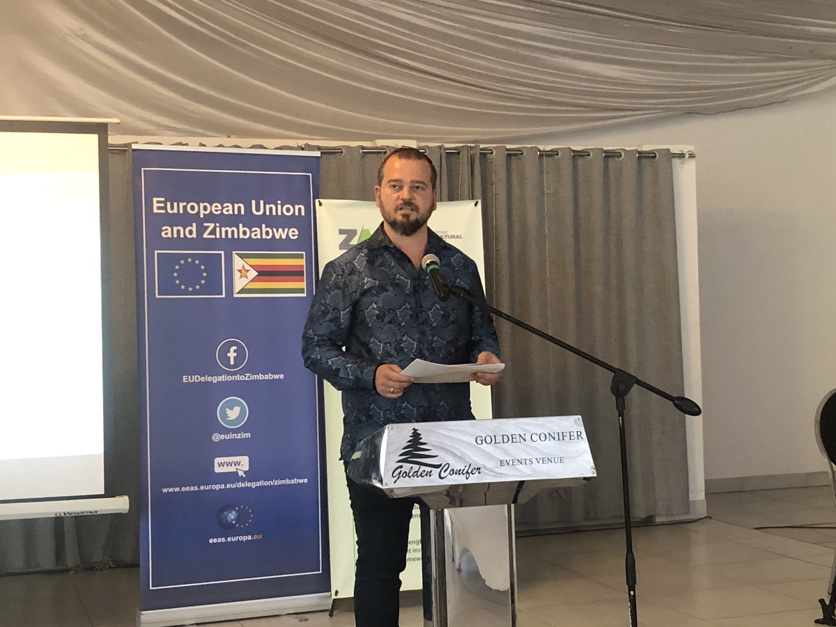 #HappeningNow Hon (MP) Vangelis Peter Haritatos, Deputy Minister of Lands, Agriculture, Fisheries, Water, Climate and Rural Development reiterates the commitment of the Government of Zimbabwe in continuing to improve the agricultural sector. #IPVCCloseout
