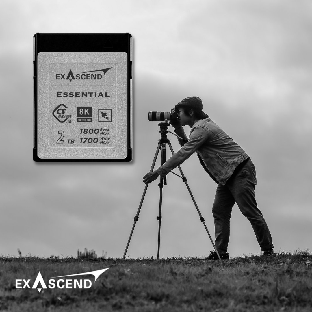 exascend's tweet photo. A brand-new 2 TB capacity option that is now available with Essential CFexpress Type B series.
#cfexpress #cfexpresstypeb #camera #cameragear #memorycard #8kraw #4kraw #8k #4k #cinematography #cinematographer #videography #videographer #photography #photographer #filmgear https://t.co/RcXYVMmK4O