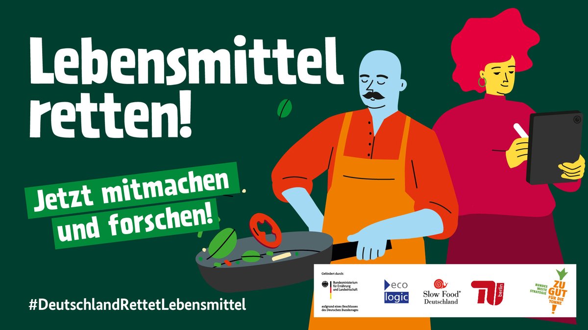 Werden Sie Forscher:in. Retten Sie Lebensmittel. Wie es geht: heute 16:00 Uhr in unserem Online-Seminar erfahren Sie mir. Mit vielen praktischen Tipps. @bmel @zgfdt @TUBerlin @FridayForFuture @EcologicBerlin @Slowfood_de #deutschlandrettetlebensmittel t1p.de/wp9ym