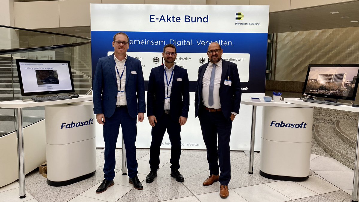 Unser eGov-Team ist noch bis morgen am Bonner Behörden Forum vertreten. Wir freuen uns auf spannende Gespräche. @BIBB_de <a href="/Fabasoft/">Fabasoft</a> #eakte