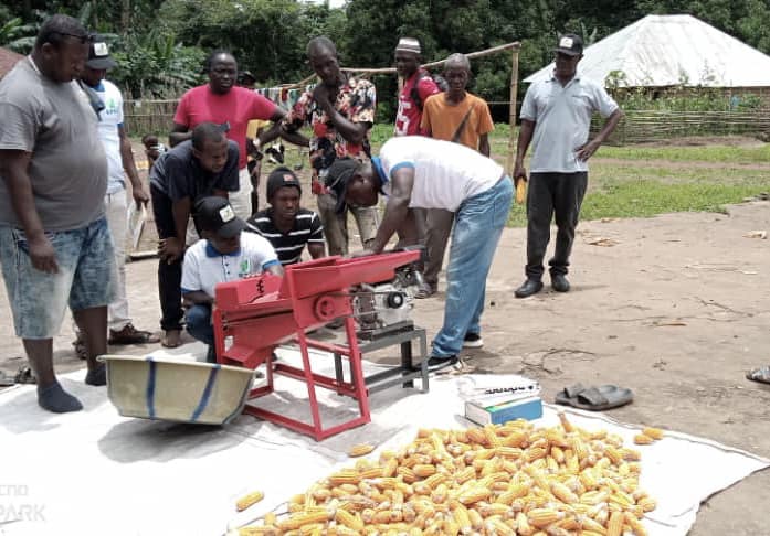 Solidaridad_wa's tweet photo. @Solidaridad_wa supported @LeeconPoultry, a beneficiary under #SCADeP, to train some out-grower maize farmers in post harvest practices, as part of efforts to improve their knowledge & skills. The project is implemented by the Government of #SierraLeone & funded by @WorldBank. https://t.co/PJu4bbkD3i